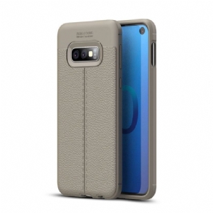 Samsung Galaxy S10e - Coque gel finition simili cuir