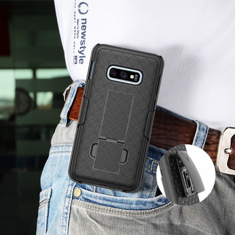 Samsung Galaxy S10e - Coque intégrale avec clip ceinture