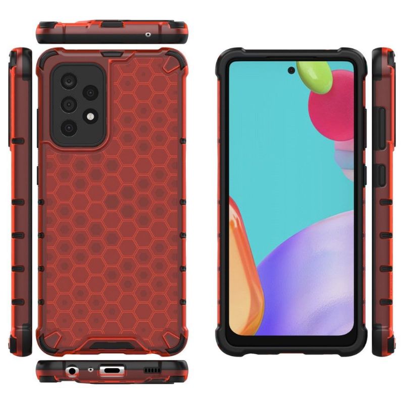 Coque Samsung Galaxy A52 5G, A52 4G Et A52s 5G à cordon Design Nid d'abeille