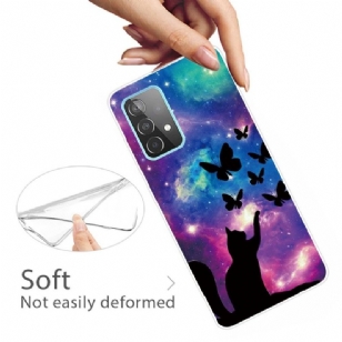 Coque Samsung Galaxy A52, A52 5G et A52s 5G Chat et papillons