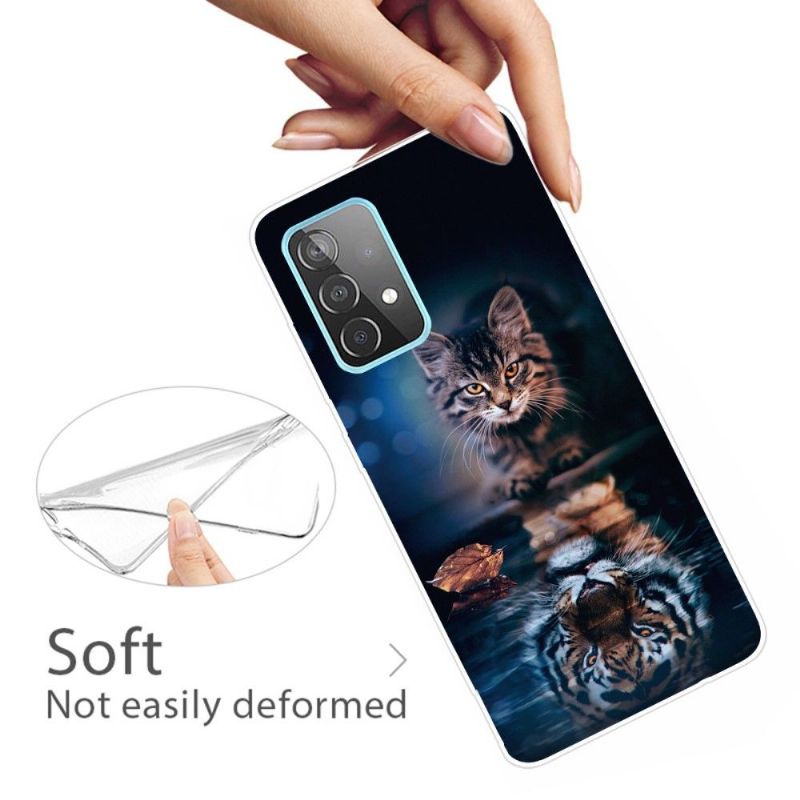 Coque Samsung Galaxy A52, A52 5G et A52s 5G Chat reflet