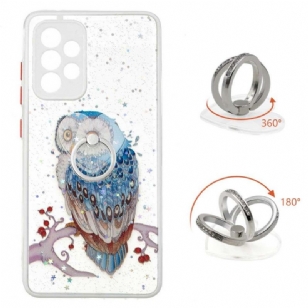 Coque Samsung Galaxy A52s 5G / A52 5G / 4G hibou perché avec anneau