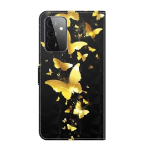 Housse Samsung Galaxy A52 5G / A52 4G / A52s 5G papillons dorés