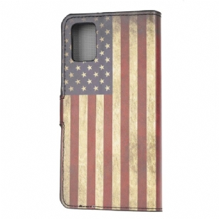 Housse Samsung Galaxy A52 / A52 5G / A52s 5G Drapeau Américain Vintage