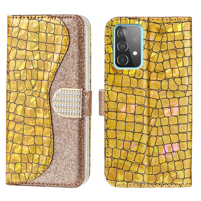 Housse Samsung Galaxy A52 / A52 5G / A52s Luxury Paillettes Effet Croco