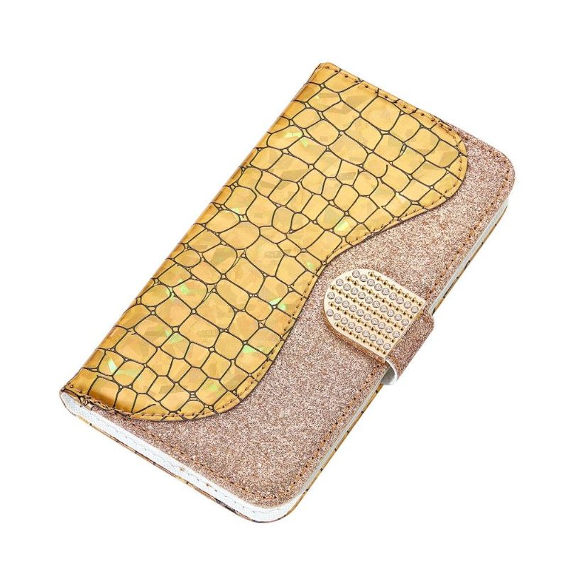 Housse Samsung Galaxy A52 / A52 5G / A52s Luxury Paillettes Effet Croco