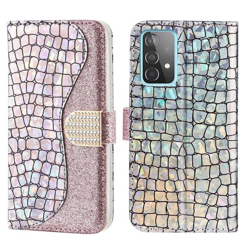 Housse Samsung Galaxy A52 / A52 5G / A52s Luxury Paillettes Effet Croco