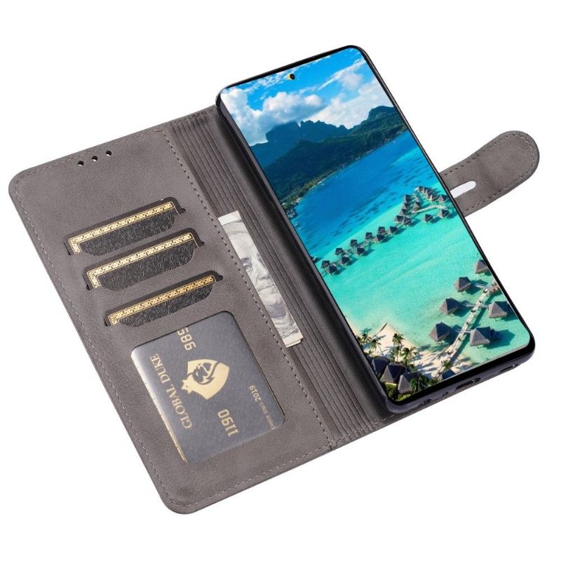 Housse Samsung Galaxy A52, A52 5G et A52s 5G Chaton effet cuir mat