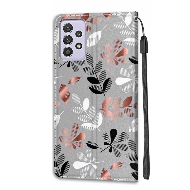 Housse Samsung Galaxy A52s 5G, A52 5G et A52 4G Illustration feuilles sauvages