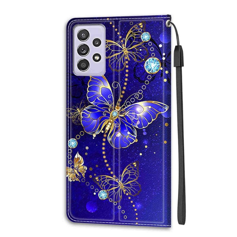 Housse Samsung Galaxy A52s 5G, A52 5G et A52 4G Papillon violet