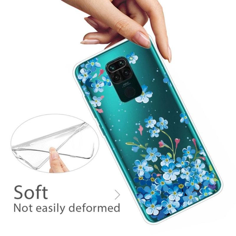 Coque Xiaomi Redmi Note 9 Fleurs Bleues