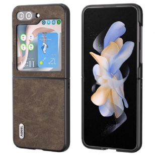 Coque Samsung Galaxy Z Flip 5 Effet Cuir Litchi Abeel