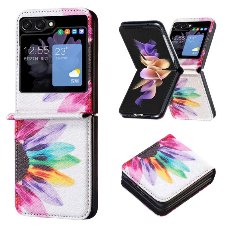 Coque Samsung Galaxy Z Flip 5 Fleur Aquarelle