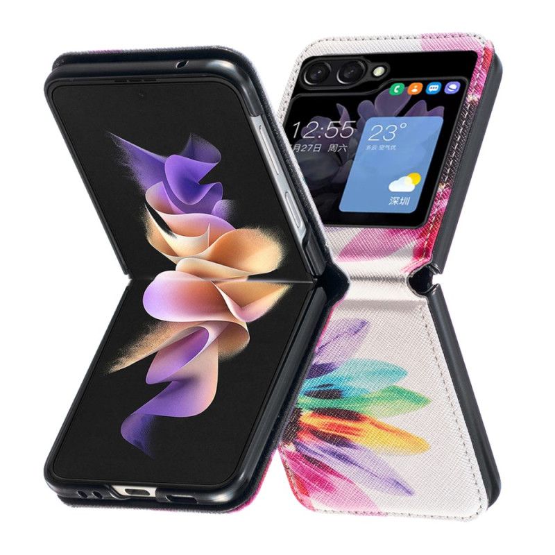 Coque Samsung Galaxy Z Flip 5 Fleur Aquarelle