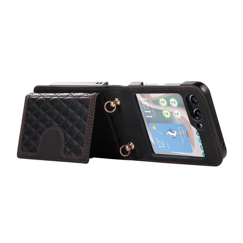 Coque Samsung Galaxy Z Flip 5 Portefeuille et Bandoulière