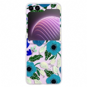 Coque Samsung Galaxy Z Flip 5 Transparente Jolies Fleurs