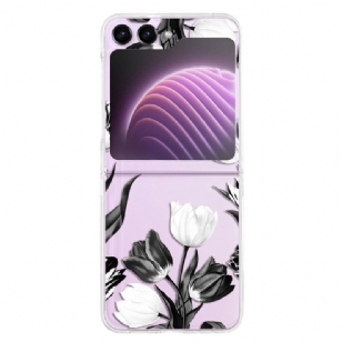 Coque Samsung Galaxy Z Flip 5 Transparente Tulipes