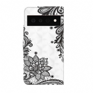 Housse Google Pixel 6 Pro fleurs dentelle