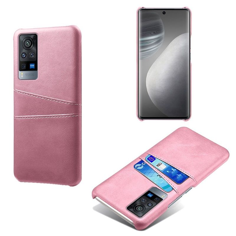 Coque Vivo X60 Mélodie effet cuir porte cartes