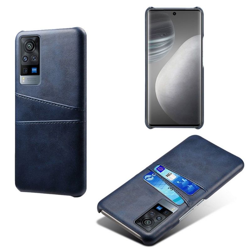 Coque Vivo X60 Mélodie effet cuir porte cartes