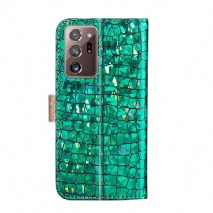 Étui Samsung Galaxy Note 20 Ultra Paillettes Glamour effet croco