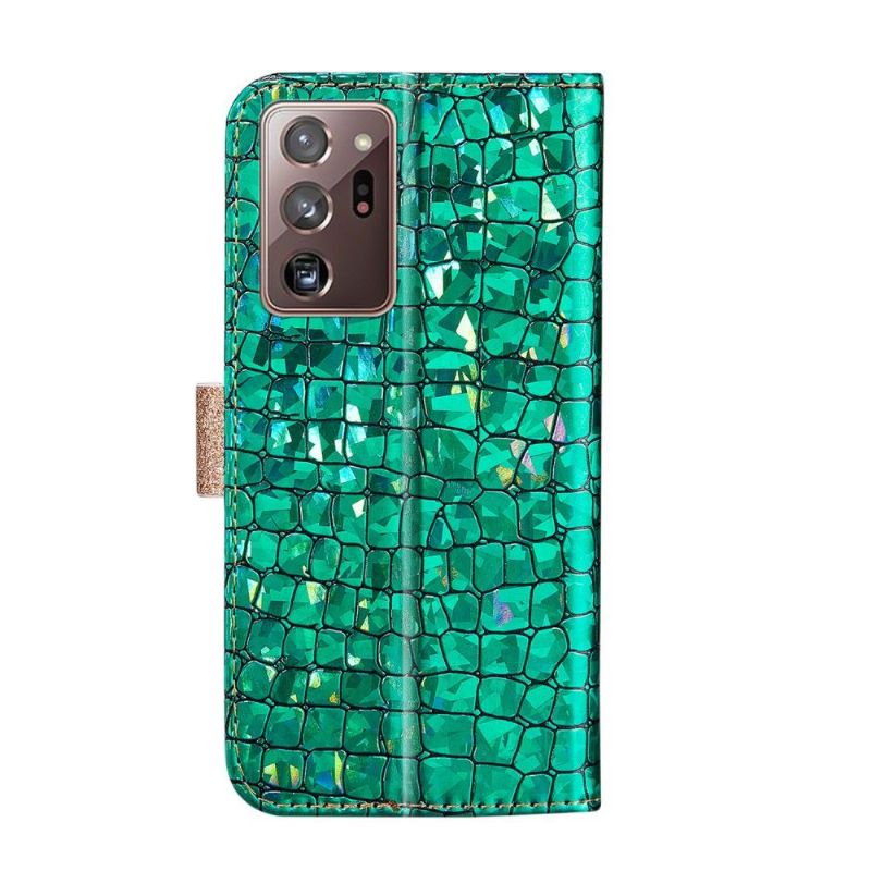 Étui Samsung Galaxy Note 20 Ultra Paillettes Glamour effet croco