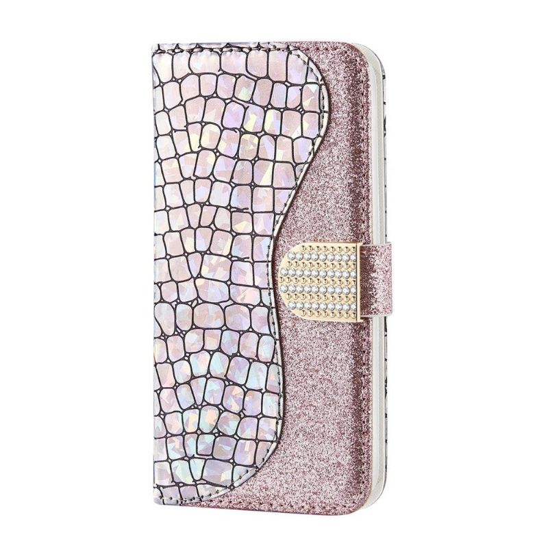 Étui Samsung Galaxy Note 20 Ultra Paillettes Glamour effet croco