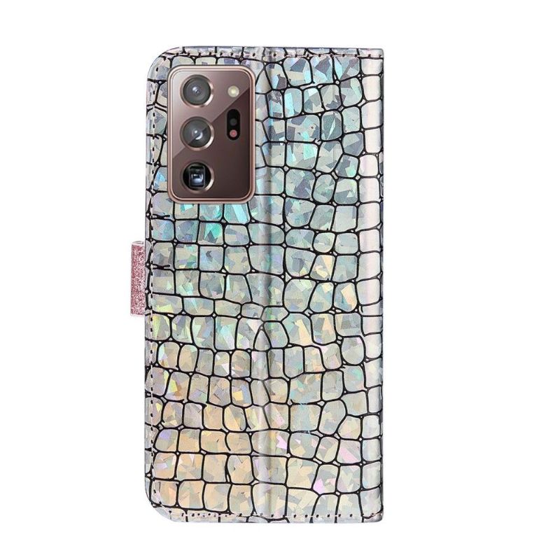 Étui Samsung Galaxy Note 20 Ultra Paillettes Glamour effet croco