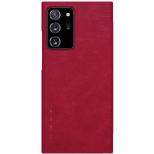 Housse Samsung Galaxy Note 20 Ultra Qin Effet Cuir - Rouge