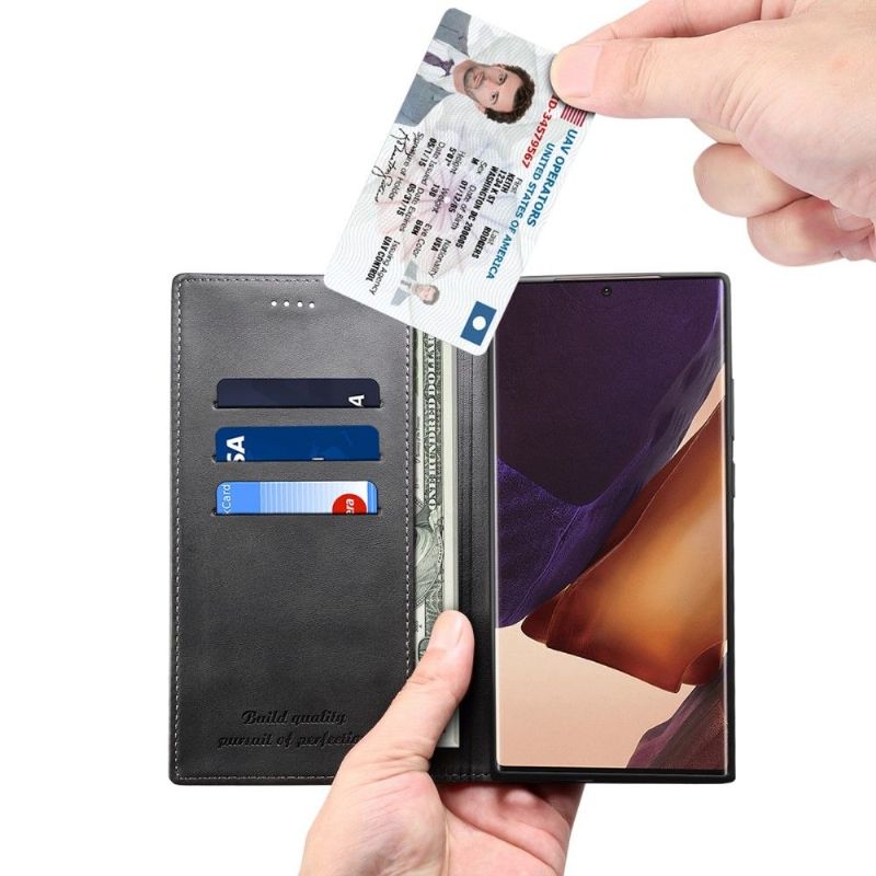 Samsung Galaxy Note 20 Ultra - Housse folio flip style cuir