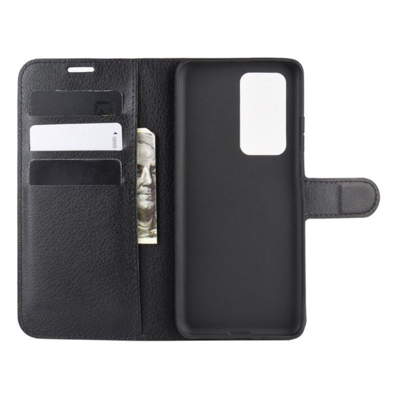 Housse Huawei P40 portefeuille style cuir