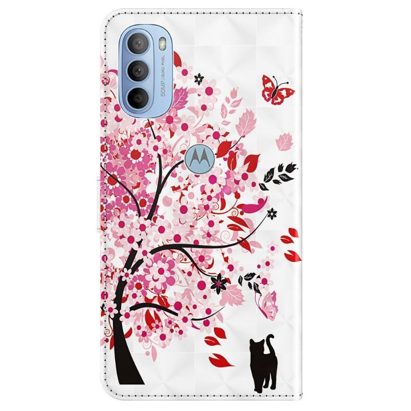 Housse Motorola Moto G31 / Moto G41 Arbre à Fleurs