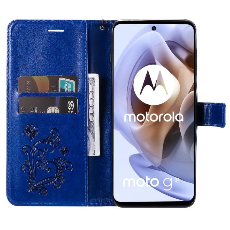 Housse Motorola Moto G31 / G41 papillons fonction support