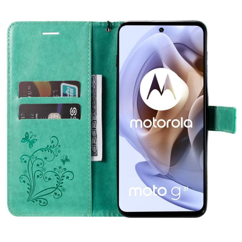 Housse Motorola Moto G31 / G41 papillons fonction support