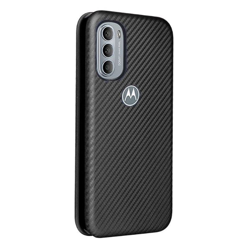 Housse Motorola Moto G31 / G41 simili cuir fibre de carbone