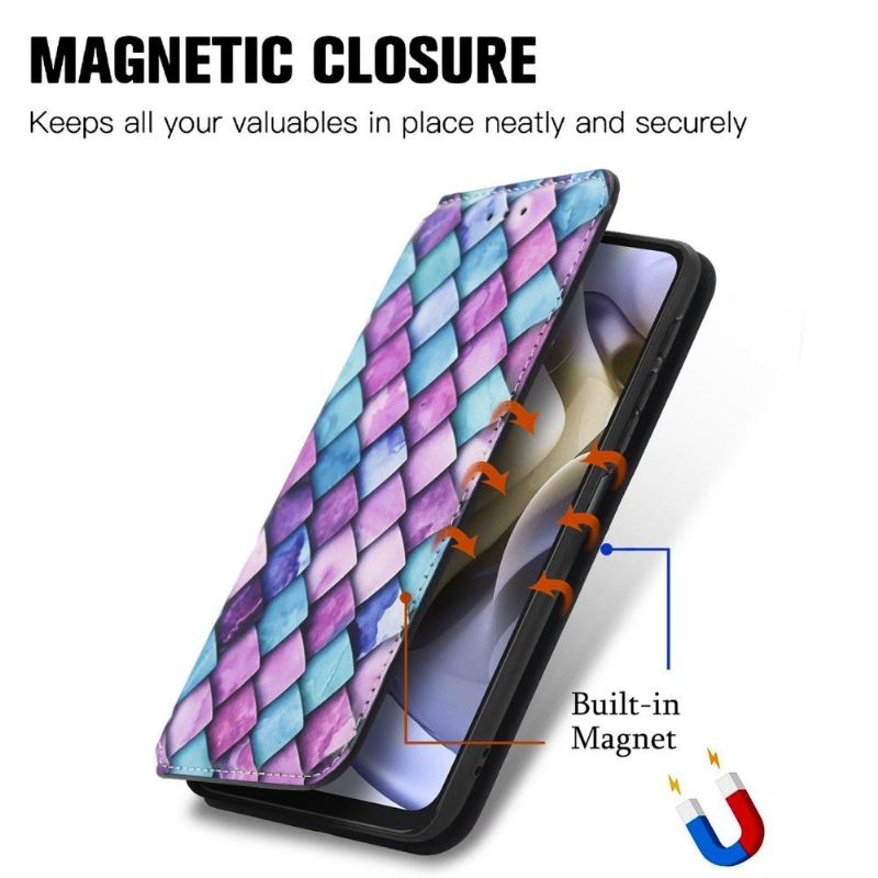 Housse Motorola Moto G31 / Moto G41 style écaille coloré