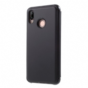 Coque Huawei P20 Lite avec rabat effet miroir