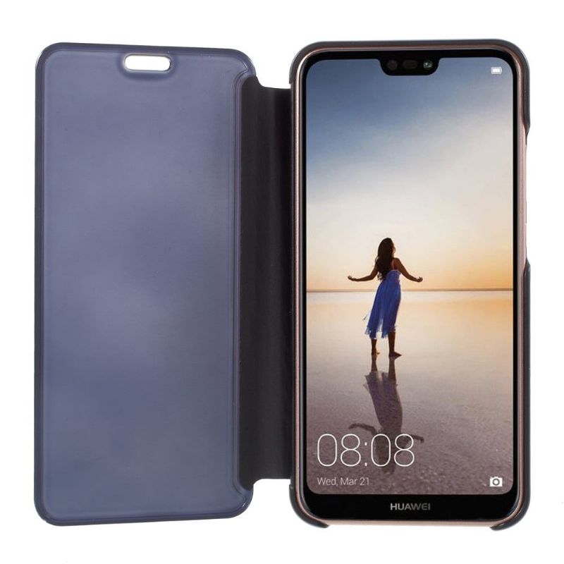 Coque Huawei P20 Lite avec rabat effet miroir