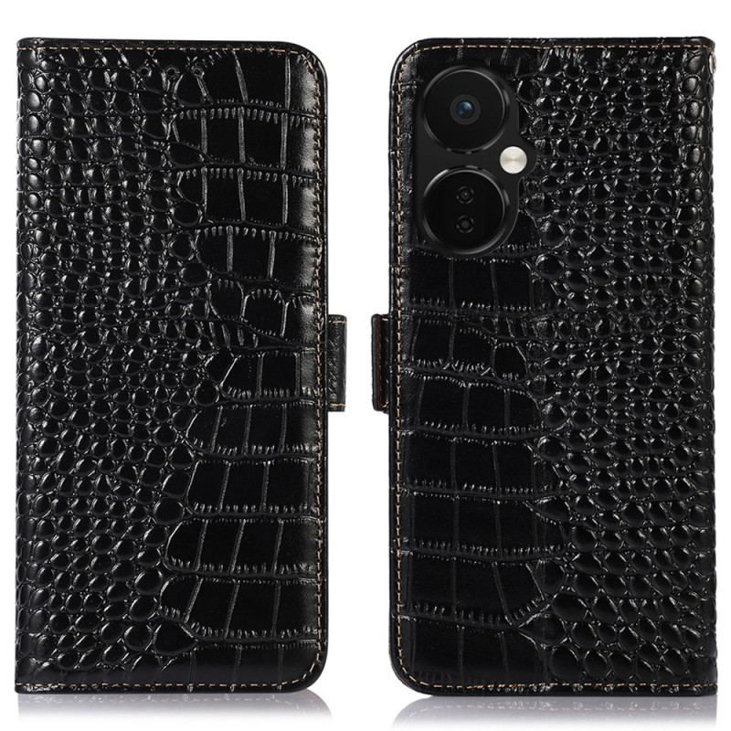 Housse OnePlus Nord CE 3 Lite 5G Style Crocodile RFID