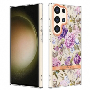 Coque Samsung Galaxy S24 Ultra 5G avec Motif Floral