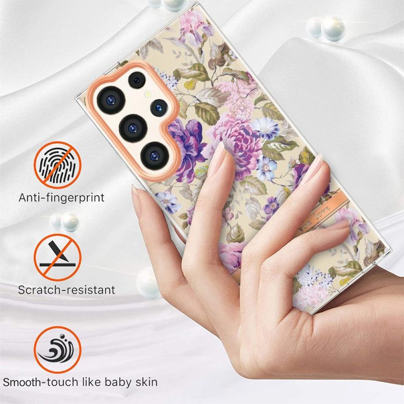 Coque Samsung Galaxy S24 Ultra 5G avec Motif Floral