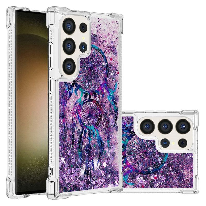 Coque Samsung Galaxy S24 Ultra 5G Paillettes Attrape Rêves