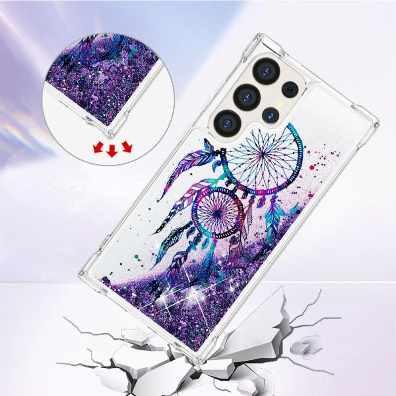 Coque Samsung Galaxy S24 Ultra 5G Paillettes Attrape Rêves