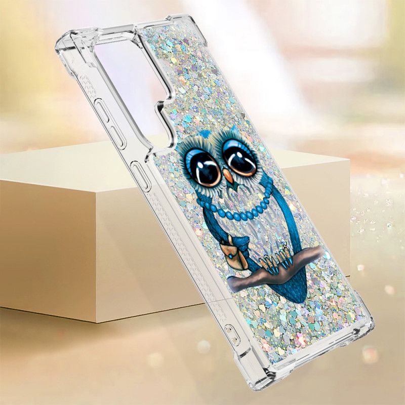 Coque Samsung Galaxy S24 Ultra 5G Paillettes Chouette