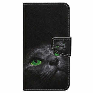 Housse Samsung Galaxy S24 Ultra 5G Yeux de Chat à Lanière