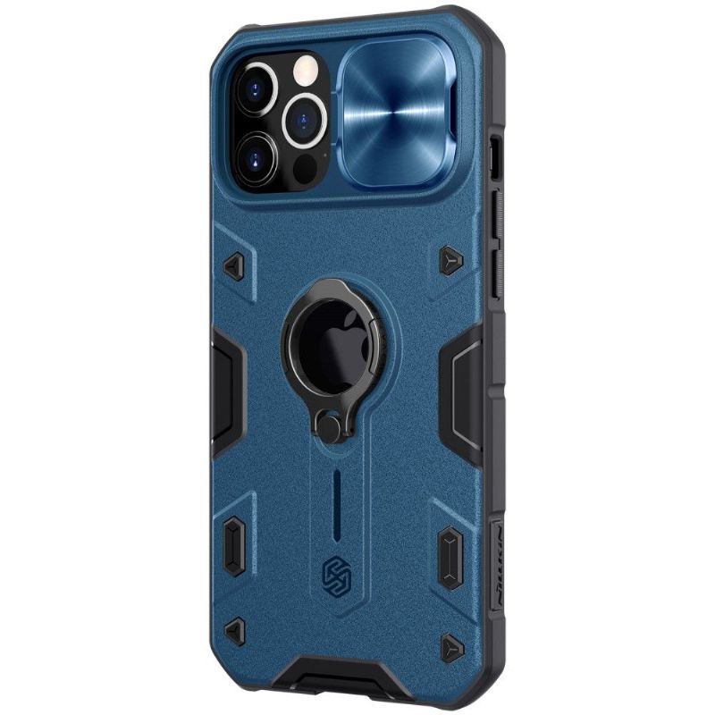 Coque iPhone 12 Pro Max Armor Case avec cache objectif - Bleu