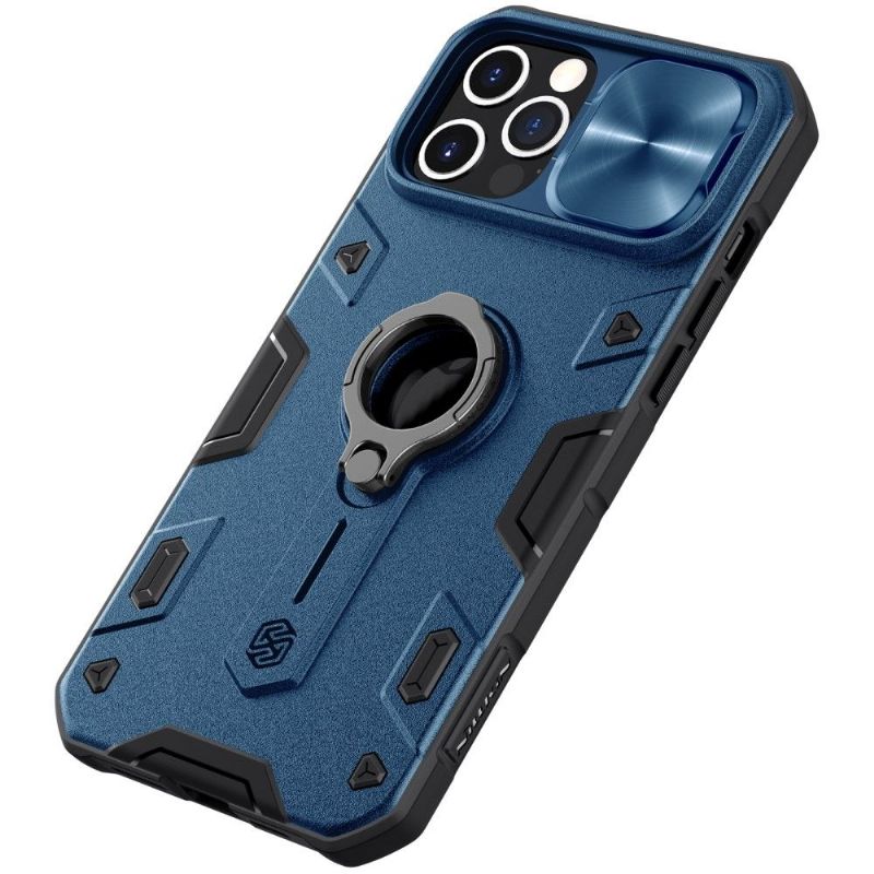 Coque iPhone 12 Pro Max Armor Case avec cache objectif - Bleu