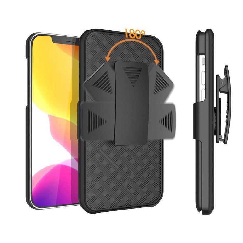 Coque iPhone 12 Pro Max intégrale avec clip ceinture