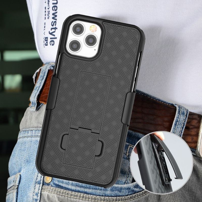 Coque iPhone 12 Pro Max intégrale avec clip ceinture