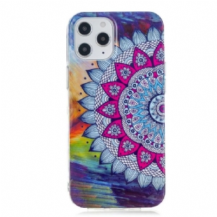 Coque iPhone 12 Pro Max Luminous Mandala Coloré